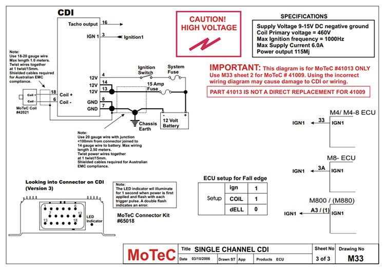 MoTeC CDI-1 Single Channel