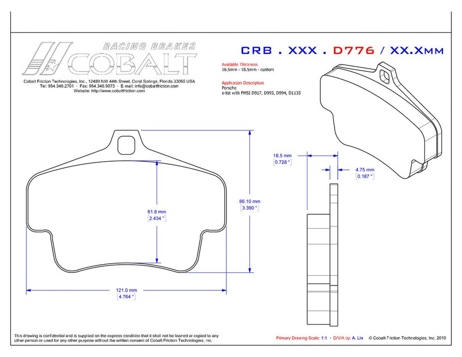 CRB.XRx.D776 Porsche Boxster S / Cayman S (Front)