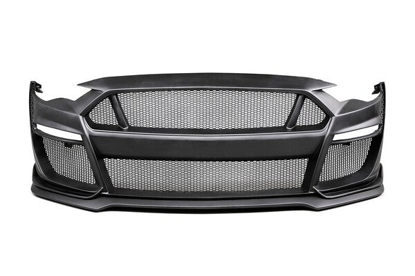 ANDERSON COMPOSITES 2018 - 2021 FORD MUSTANG TYPE-ST (GT500 STYLE) FIBERGLASS FRONT BUMPER WITH FIBERGLASS GRILLE/FRONT LIP