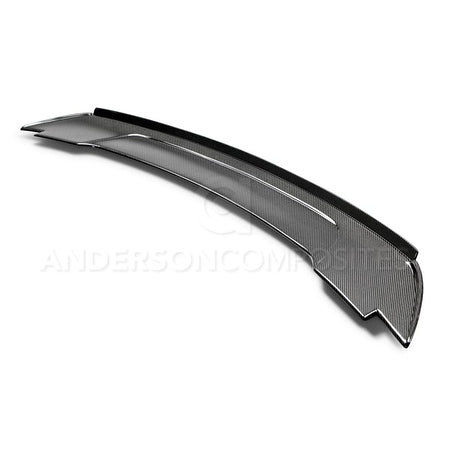 ANDERSON COMPOSITES 2015 - 2021 MUSTANG CARBON FIBER TRACK PACK STYLE SPOILER WITH ADJUSTABLE WICKER BIL
